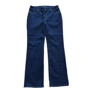 Chicos Jeans Womens 10R 1.5 Dark Denim Slim Fit Pull On Boot Cut Jegging Stretch